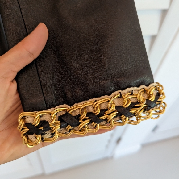 Real leather coat, Chanel style, Emily in Paris, Sex and the City style - Picture 7 of 8